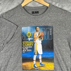 SLAM 186 Stephen Curry The Youth XL Grey T-Shirt 19Nine NBA Basketball NEW